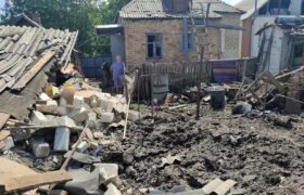 Consequences of the shelling in Nova Bavariia district. Photo: telegram-channel of Oleh Syniehubov/Kharkiv Regional Military Administration