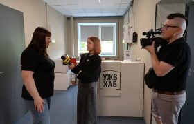 Візит каналу «Суспільне Новини» до ГО «Українська Жіноча Варта» в УЖВ ХАБ Бородянка 31 травня 2024 року