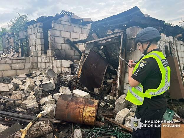 Consequences of russian strikes in Chernihiv oblast. Photo: National Police.