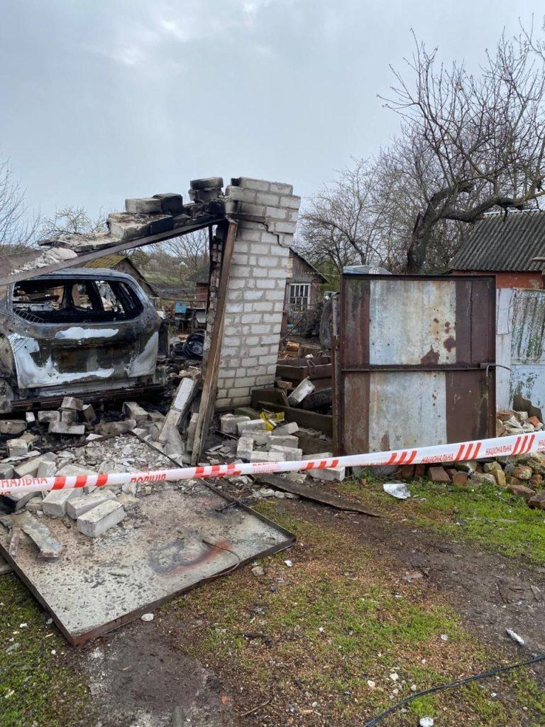 The aftermath of a Geran-2 strike on a private household in Taranivka, during which two boys were injured. Photo from open sources.