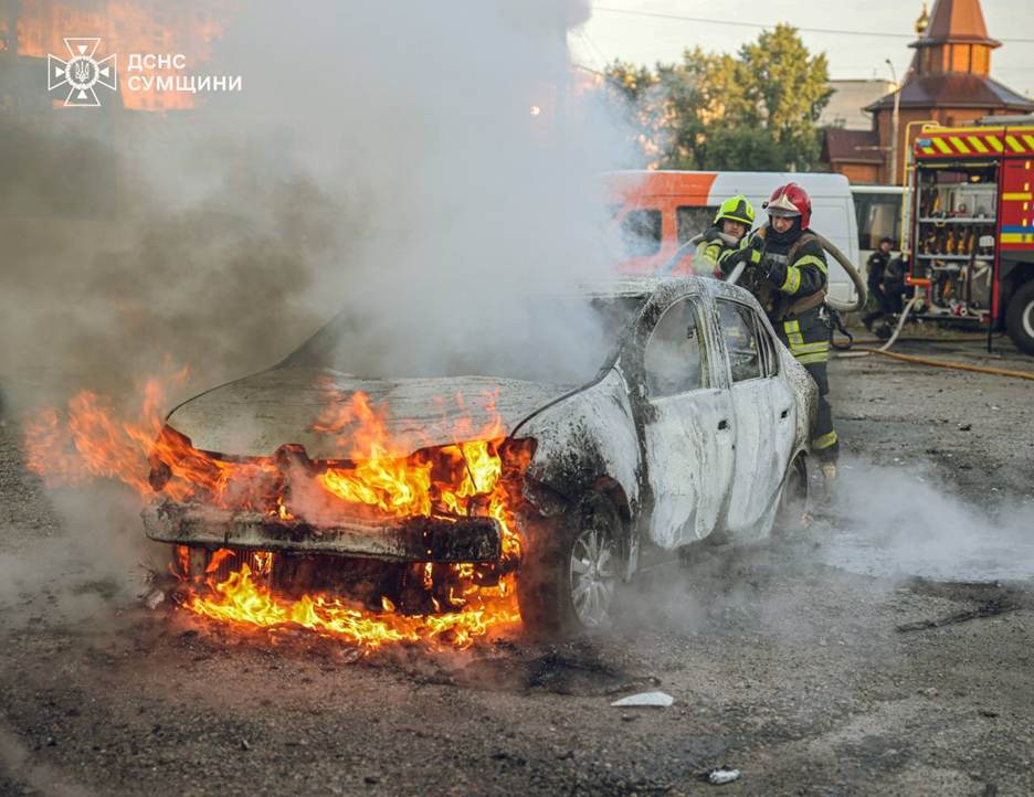 The aftermath of a russian attack on Sumy, 26 June 2026. Photo: The State Emergency Service of Sumy oblast