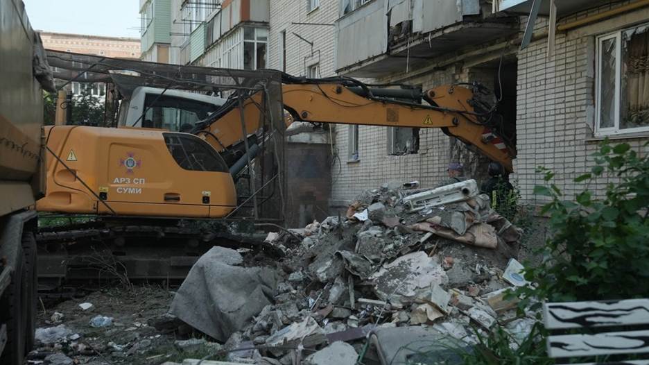 Aftermath of a russian attack on a residential area of Konotop, 8 June 2026. Photo: social media