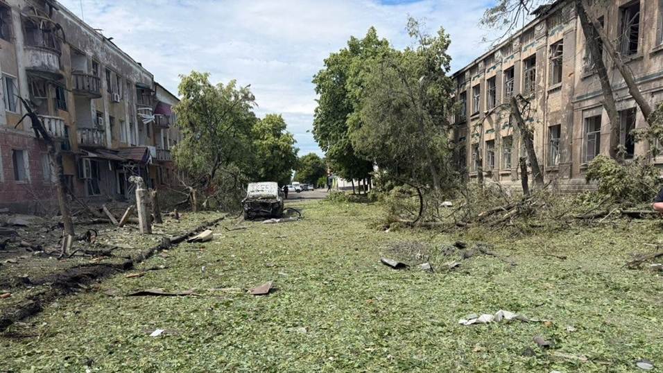 Aftermath of the shelling of Sloviansk in Donetsk oblast on 13 June 2026. Photo: Facebook/Vadym Liakh