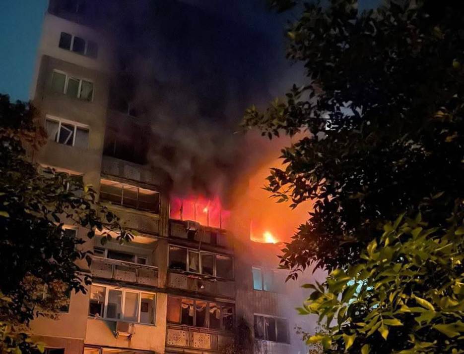 The aftermath of the russian large-scale attack on Kyiv on the night of 15 June 2026. Photo: National Police of Ukraine