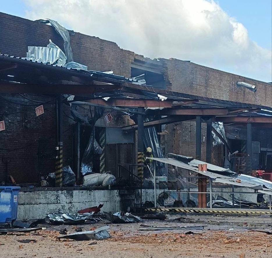 The postal operator’s terminal in Sumy damaged by russian forces, 17 June 2026. Photo: social media