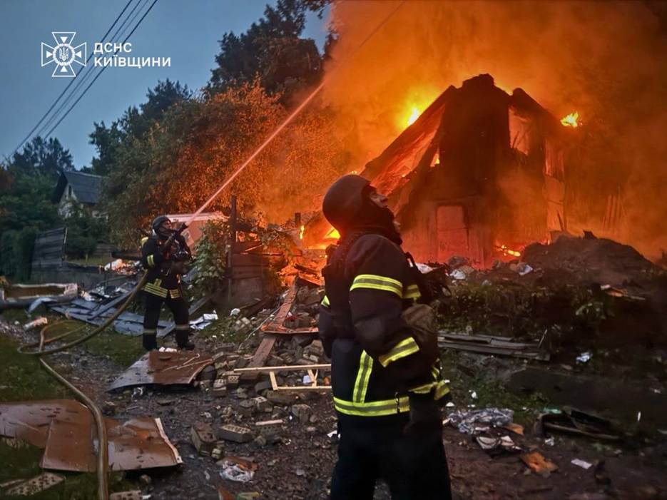 The aftermath of the russian attack in Kyiv oblast on the night of 15 June 2026. Photo: State Emergency Service