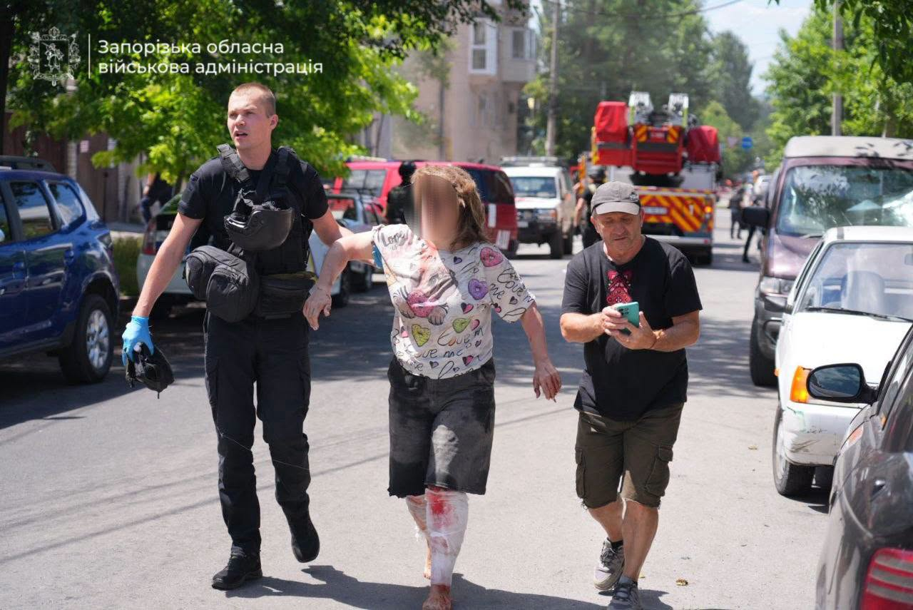 Aftermath of the shelling of Zaporizhzhia, 26 June, 2026. Photo: Zaporizhzhia RMA