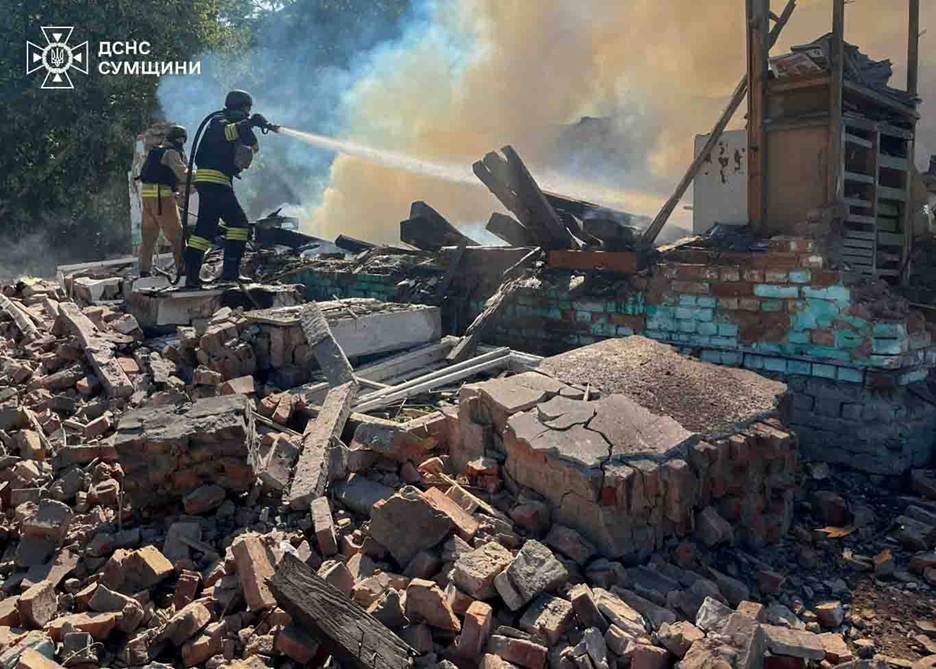 Aftermath of russian attacks in Sumy oblast, 22 June 2026. Photo: The State Emergency Service of Sumy oblast