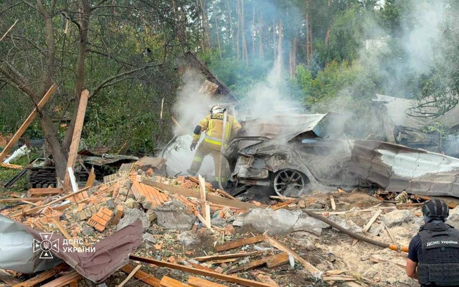 Consequences of the russian attack on Kyiv oblast in the afternoon of July 24, 2026. Photo: Telegram/Volodymyr Zelenskyy