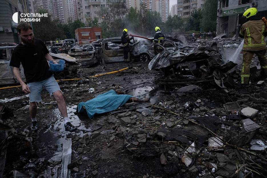 The aftermath of russia’s large-scale overnight attack on Kyiv, 6 July 2026. Photo: social media.