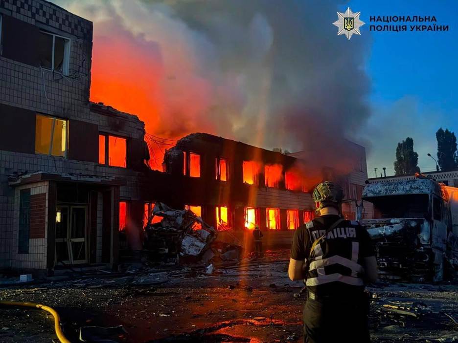 The aftermath of the russian attack on Kyiv on 16 July 2026. Photo: Kyiv State Emergency Service
