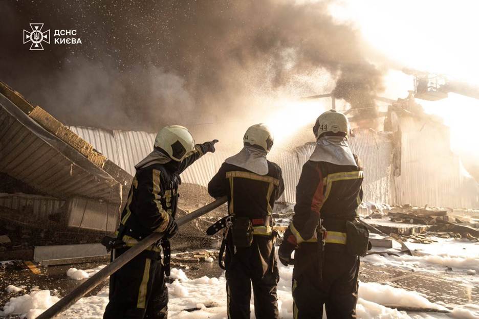 The aftermath of the russian attack on Kyiv on 16 July 2026. Photo: Kyiv State Emergency Service