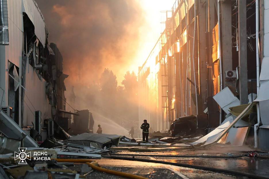 The aftermath of the russian attack on Kyiv on 16 July 2026. Photo: Kyiv State Emergency Service