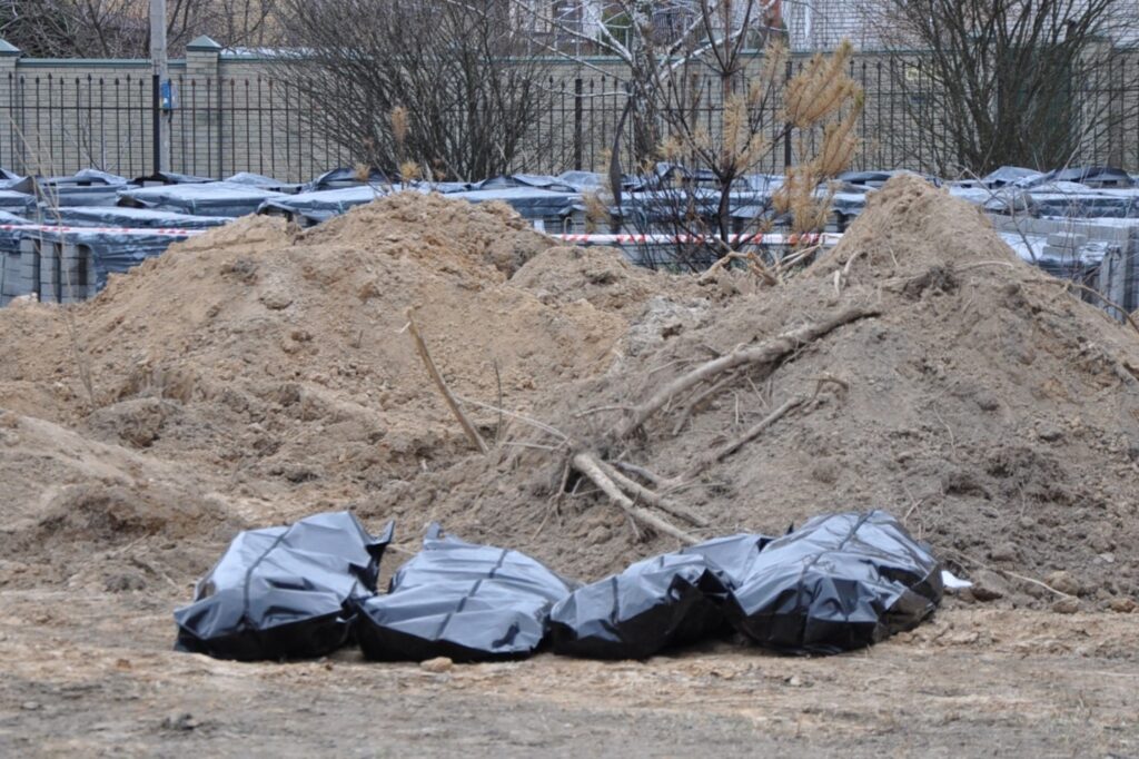 BuchaMassacre photo 419 Ukrainians, including 12 children, were killed in the town of Bucha, Kyiv region, in February and March, during the russian occupation