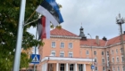 Естонські та Ерзянські прапори на вулицях Отепя.